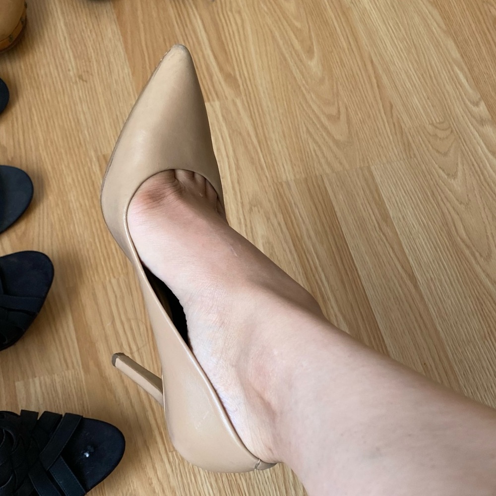 Tan also shoes